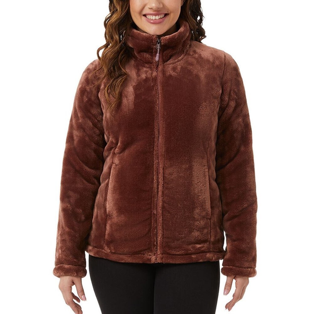 32 Degrees Women's Plush Jacket Size XXL Amber Full Zip Super Soft Lightweight